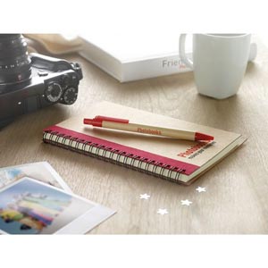 Carnet et stylo recyclé