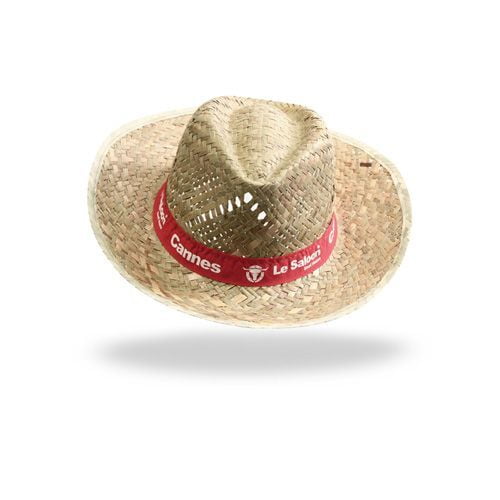 Chapeaux personnalisés en paille dorée