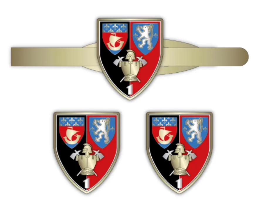 BAT du coffret pince de cravate et boutons de manchette du 1er RIISC, détail technique avant fabrication, Promosapiens