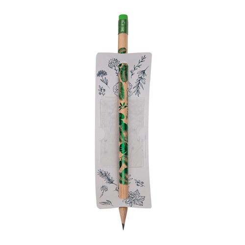 Crayon à planter publicitaire avec carte porte-graines, fabriqué en France
