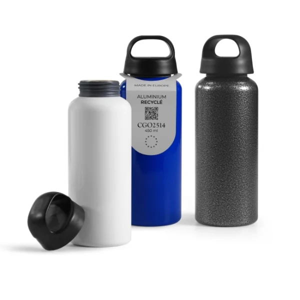 Gourde 450 ml CANALU, objet publicitaire écologique personnalisable, fabriqué en Espagne
