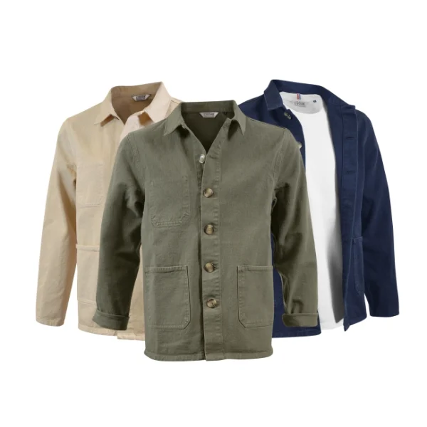 Veste worker coton 355g MARIUS, objet publicitaire écologique personnalisable, fabriqué en France
