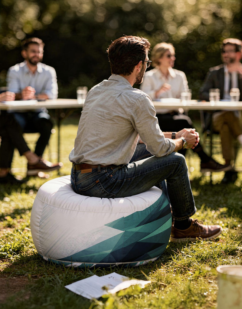 Pouf gonflable personnalisable personnalisable, gamme AIR SIT