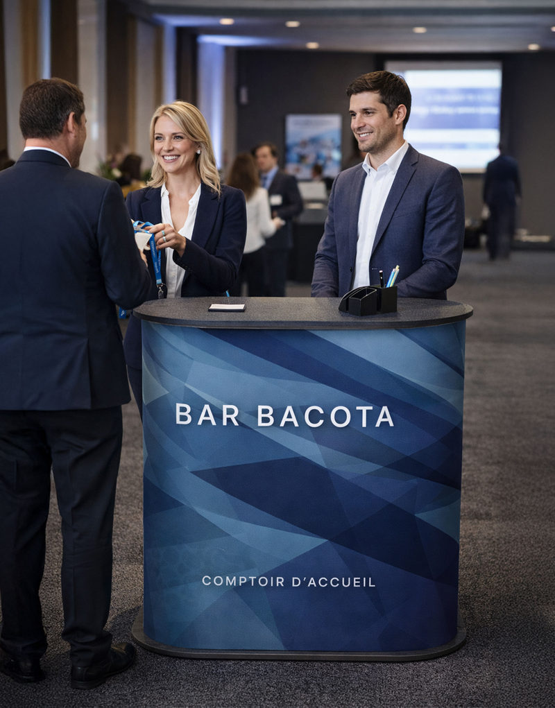 Comptoir d'accueil personnalisable, gamme BAR BACOTA