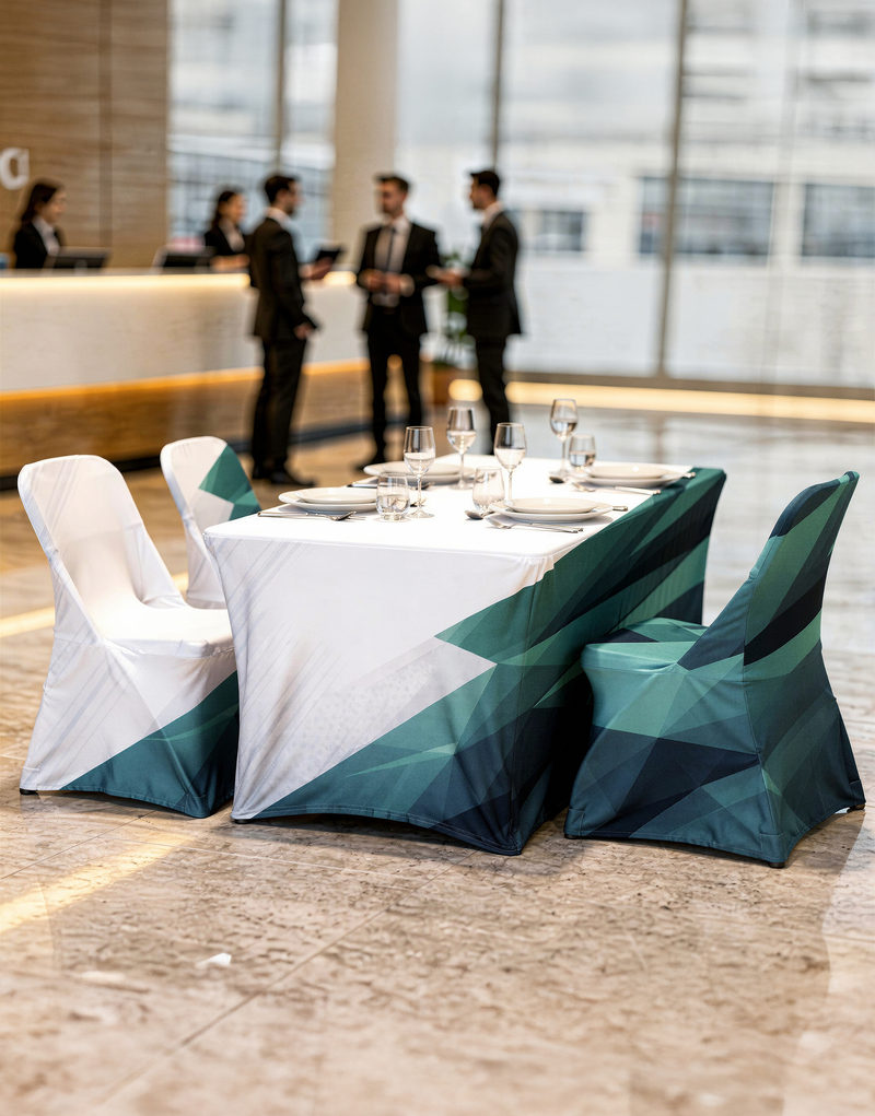 Table pliante 240 × 76 × 74 cm personnalisable, gamme POPTABLE 240