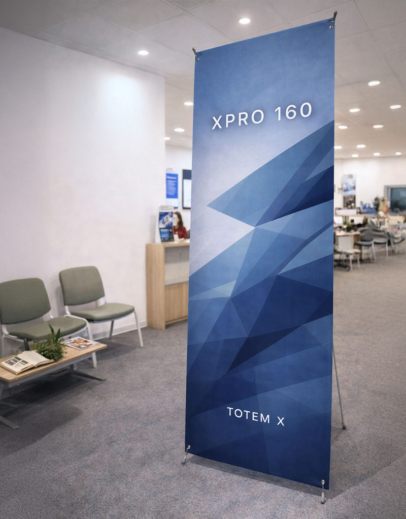 Totem X standard personnalisable, gamme XPVC