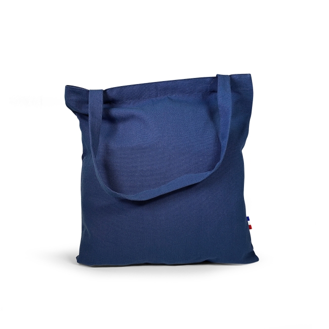 Totebag publicitaire coton 280 g/m² JAVAMARIE bleu marine, confectionné en France