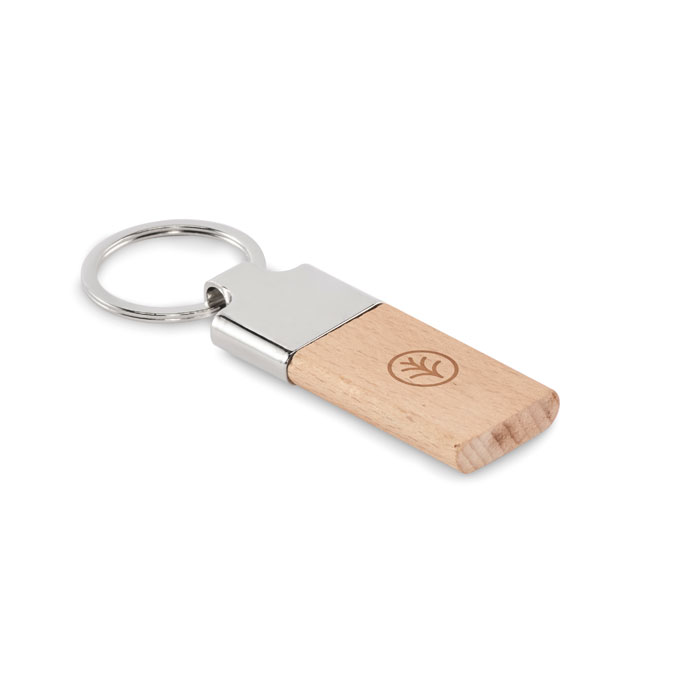 Porte-clés en bois et métal personnalisé