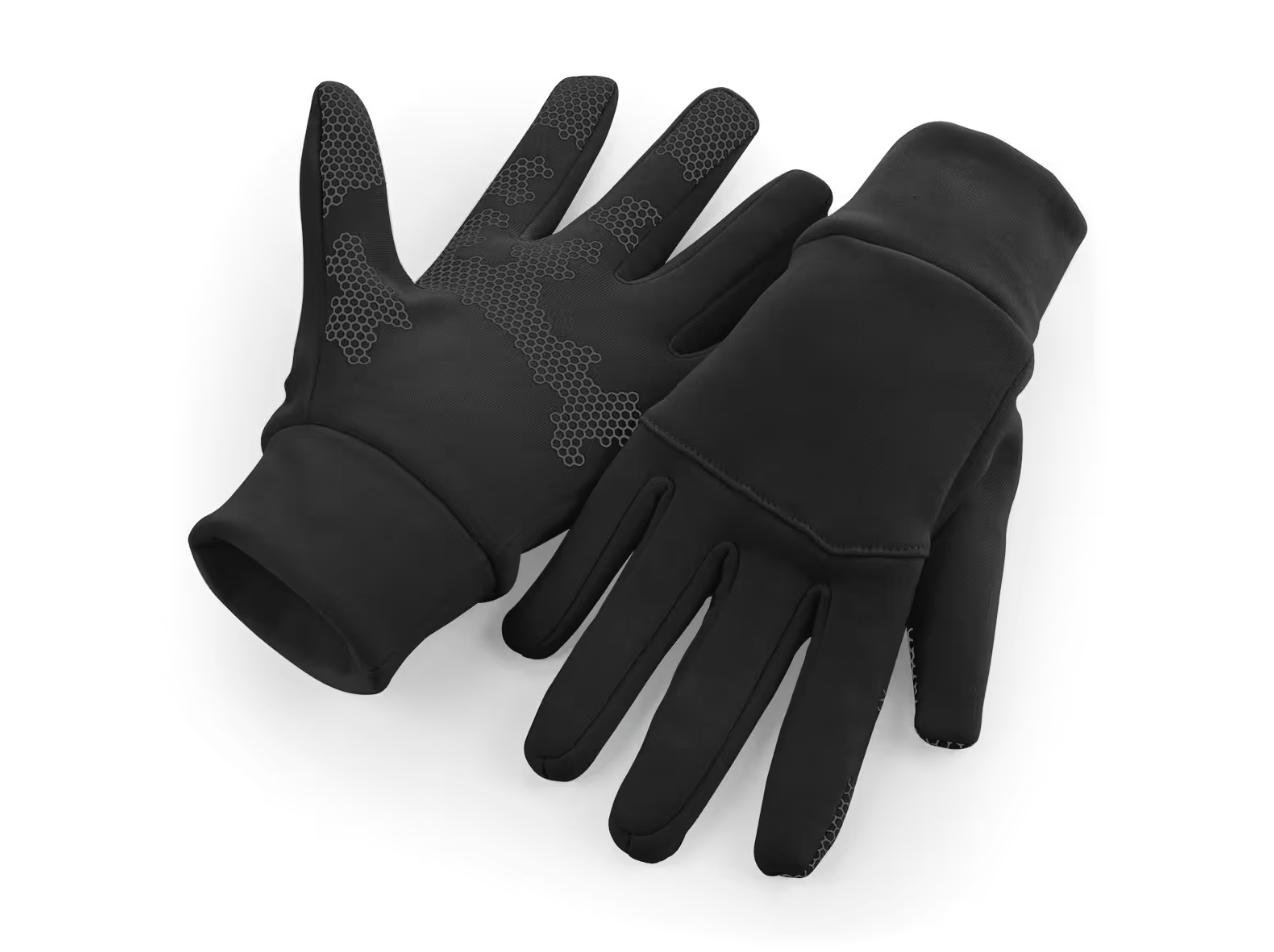 Paire de gants softshell Beechfield B310 noirs personnalisables