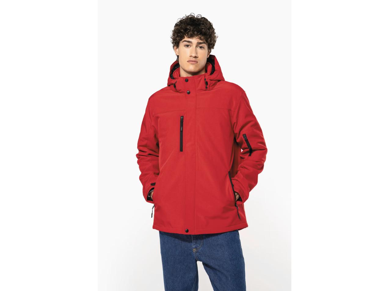 Parka softshell doublée à capuche K650 personnalisable, vue de face