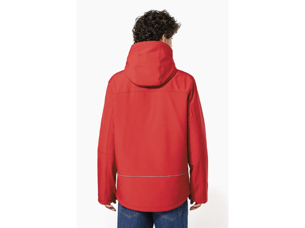 Parka softshell doublée à capuche K650 Kariban vue de dos, personnalisable