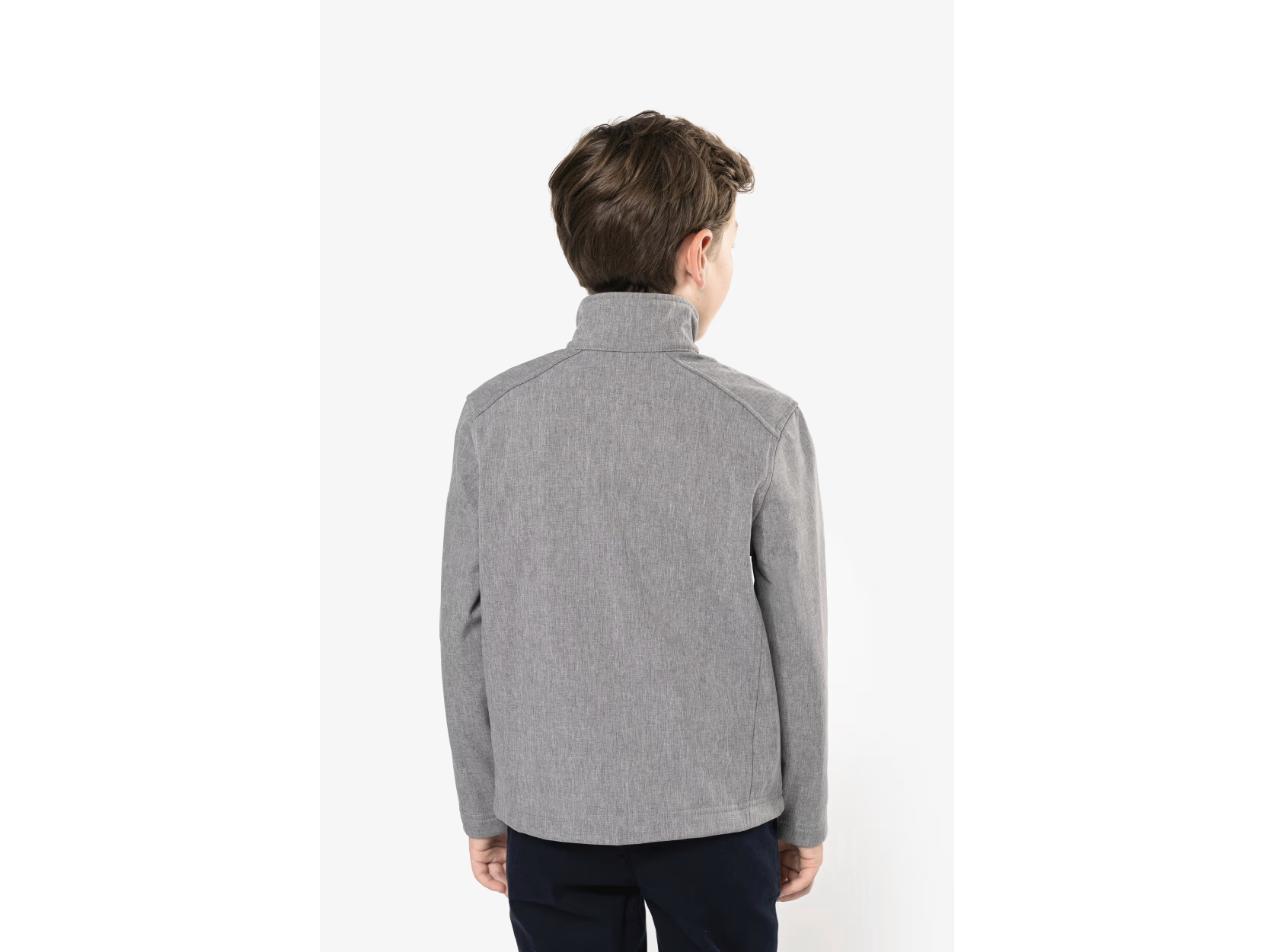 Veste softshell enfant K402 Kariban grise vue de dos, personnalisable