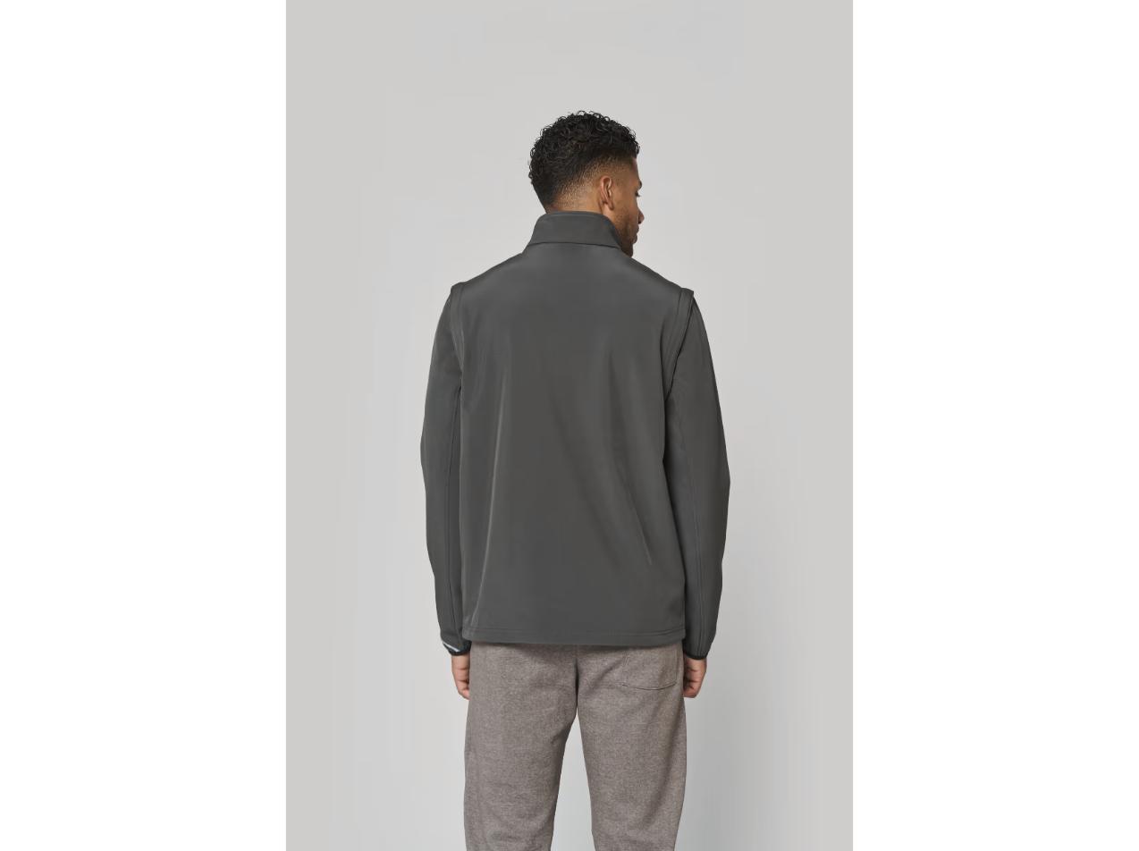 Veste softshell sport à manches amovibles PA323 personnalisable, vue de dos