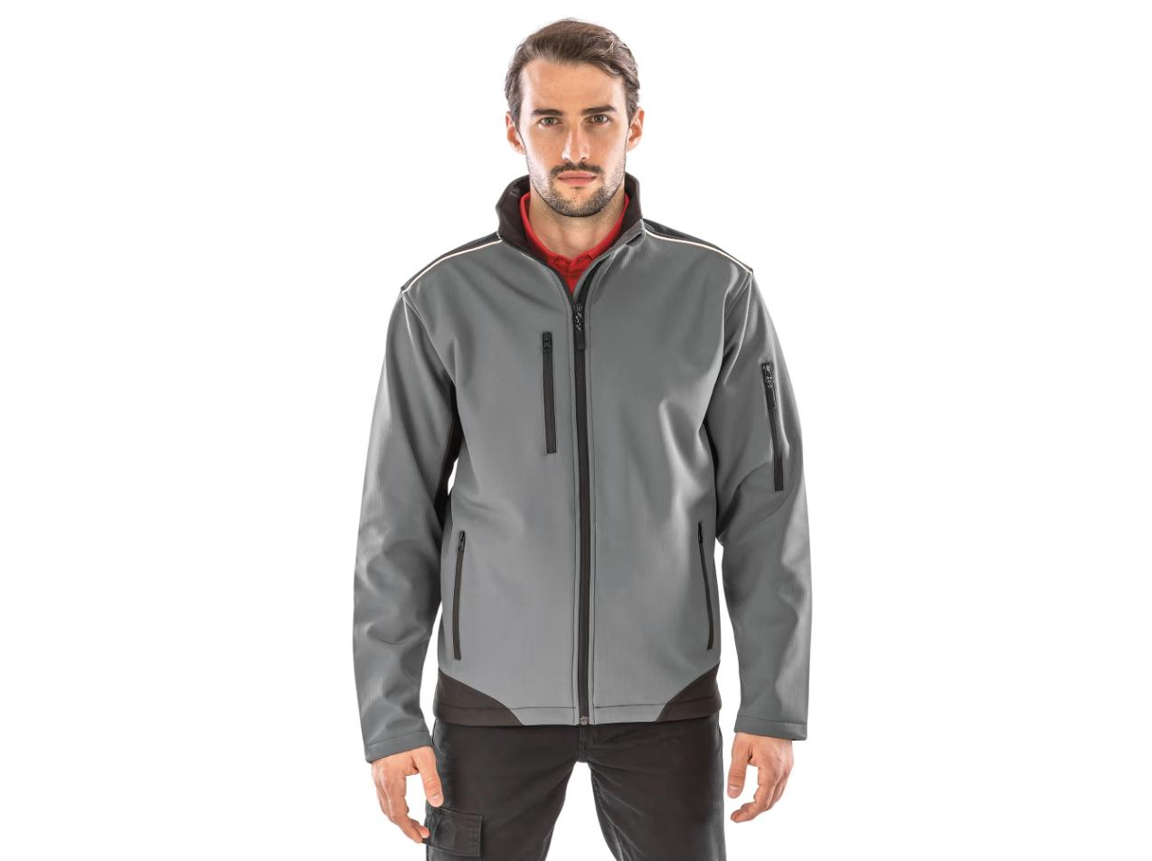 Veste softshell workwear ripstop avec renforts Cordura R124 personnalisable