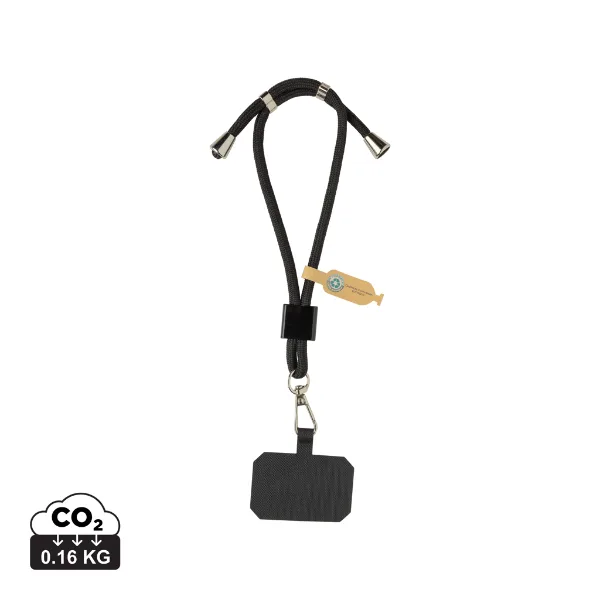Bracelet téléphone réglable en rPET recyclé RCS CarryLoop personnalisable avec votre logo