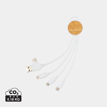Câble 6 en 1 en plastique recyclé RCS personnalisable