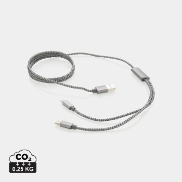 Câble de charge tressé 3 en 1 personnalisable