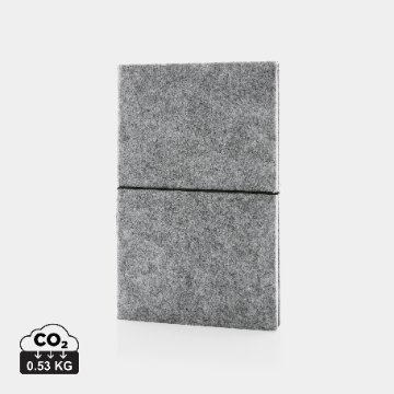Cahier A5 à couverture souple en feutre recyclé certifié GRS personnalisable