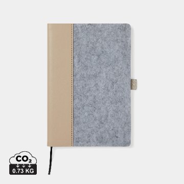 Carnet en feutre recyclé GRS personnalisable