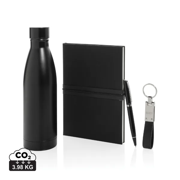 Set cadeau d'affaires luxe avec bouteille Swiss Peak personnalisable avec votre logo
