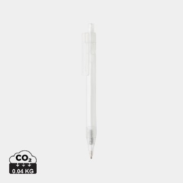 Stylo transparent en rPET certifié GRS personnalisable