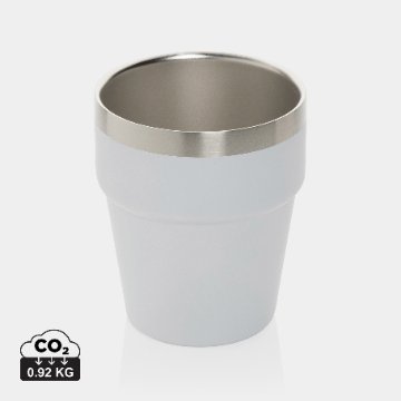 Tasse à café 300 ml à double paroi en acier recyclé RCS personnalisable