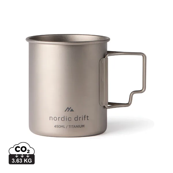 Tasse 450 ml ultra légère en titane Nordic Drift Trail personnalisable avec votre logo