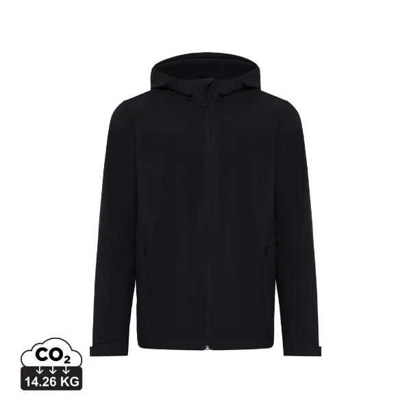 Veste homme soft shell en polyester recyclé IQONIQ Makalu personnalisable avec votre logo