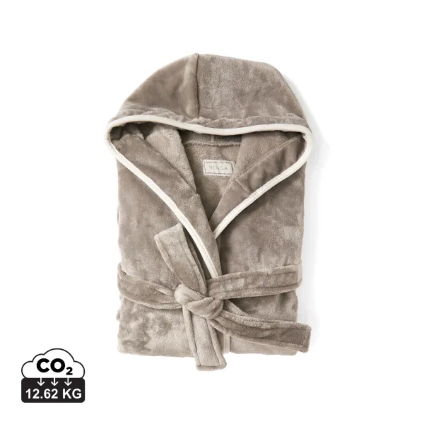 VINGA Peignoir de luxe en peluche RPET GRS Louis taille L-XL personnalisable avec votre logo