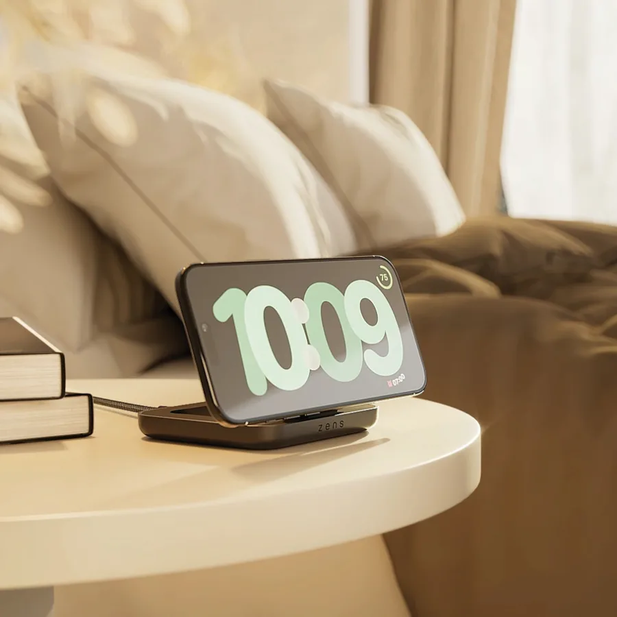 Chargeur magnétique Zens de table de nuit personnalisé, cadeau d'affaires