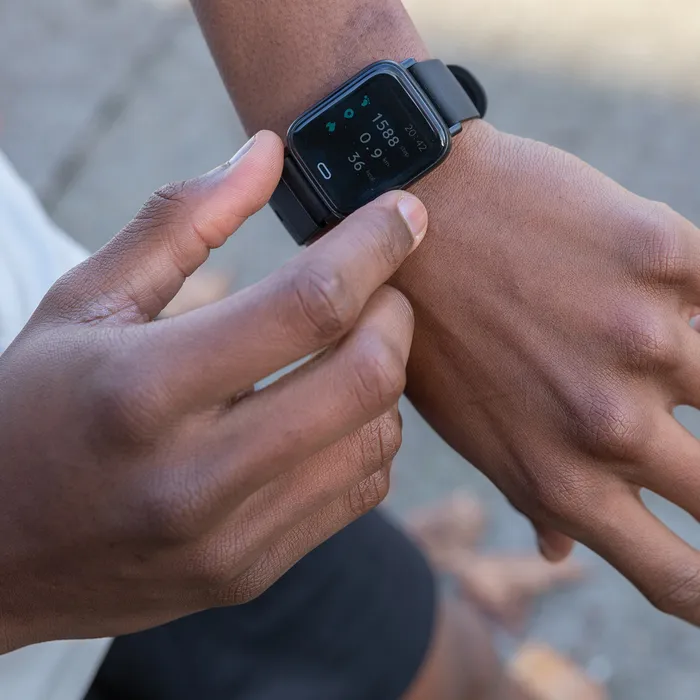 Montre connectée Fit en TPU recyclé personnalisé, cadeau d'affaires