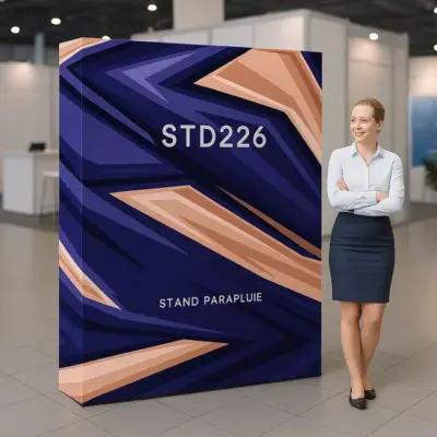Stand parapluie velcro STD 226 imprimé, 230 x 230 cm