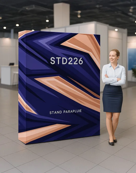 Stand parapluie velcro STD 226 imprimé, 230 x 230 cm