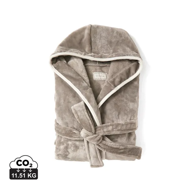 VINGA Peignoir de luxe en peluche RPET GRS Louis taille S-M